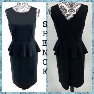 Spence sleeveless peplum bodycon dress black sexy